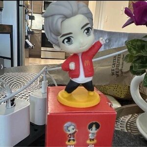 McDonald's Figurine in Red Jacket with Yellow Base BTS